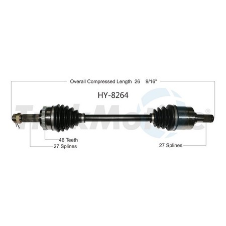 SURTRACK AXLE Cv Axle Shaft, Hy-8264 HY-8264